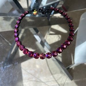 Tova Brand Anais Pink Swarovski, crystal choker in Smutt